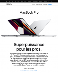 Fiche produit MacBook Pro Apple